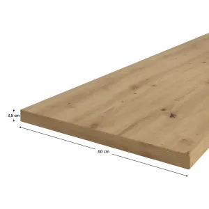 Pracovná doska, hrúbka 3,8 cm, dub artisan