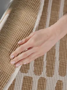 Kruhový kusový koberec Ted Baker Haringey 106391 Jute White Ø 200 cm