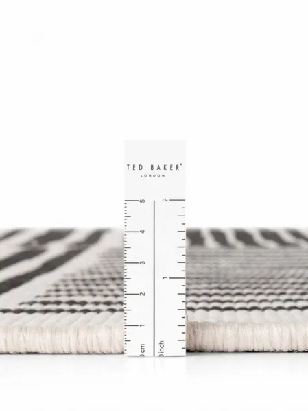 Kruhový kusový koberec Ted Baker Haringey 106390 Black White Ø 200 cm