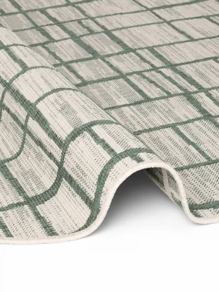 Kruhový kusový koberec Ted Baker Haringey 106389 Green White Ø 200 cm