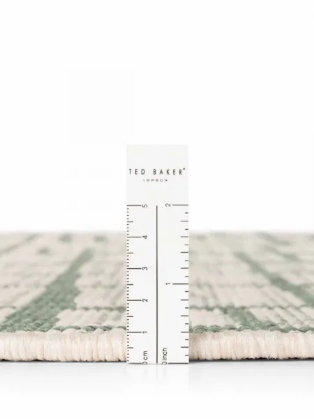 Kruhový kusový koberec Ted Baker Haringey 106389 Green White Ø 200 cm