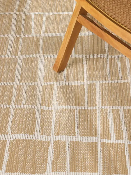 Kruhový kusový koberec Ted Baker Haringey 106388 Jute White Ø 200 cm