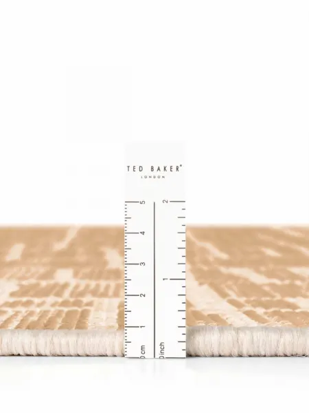 Kruhový kusový koberec Ted Baker Haringey 106388 Jute White Ø 200 cm