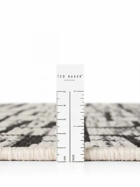Kruhový kusový koberec Ted Baker Haringey 106387 Black White Ø 200 cm