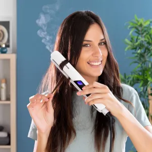 InnovaGoods Keramická žehlička na vlasy s parní funkcí Stemio
