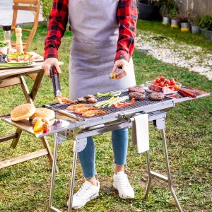 InnovaGoods Nerezový skládací gril na dřevěné uhlí ExelQ