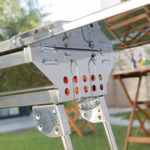 InnovaGoods Nerezový skládací gril na dřevěné uhlí ExelQ