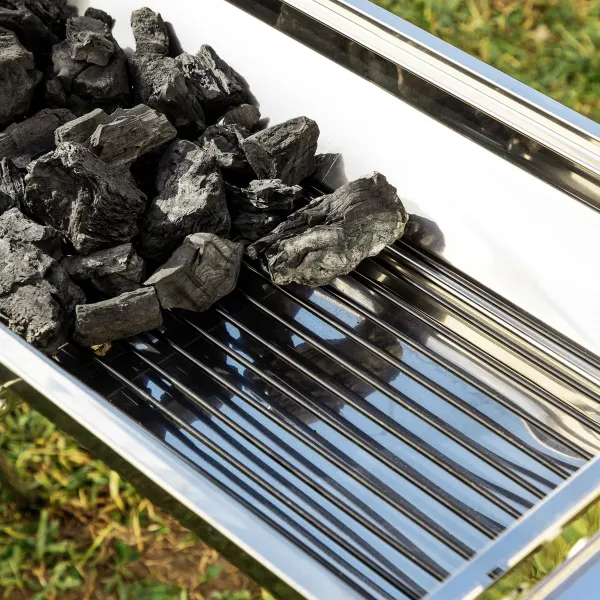 InnovaGoods Nerezový skládací gril na dřevěné uhlí ExelQ