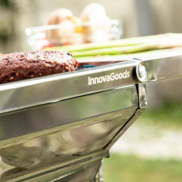 InnovaGoods Nerezový skládací gril na dřevěné uhlí ExelQ