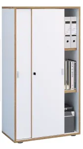 VCM Posuvná skříňka se 3 přihrádkami „Salia“ B60, bílá