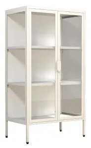 VCM Stojací vitrína „Floka M“, bílá