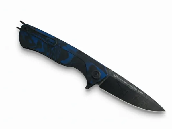 ANV Z300 BB ANVZ300-073 - DLC Black, G10 Blue Velvet, Liner Lock