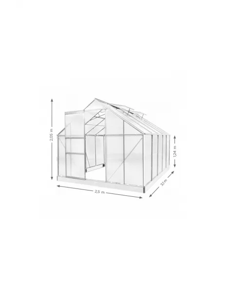 Polykarbonátový skleník G7011-7 2,5 x 3,1 m