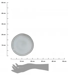 Estia Plytký kameninový tanier Deline Dove 21 cm sivý