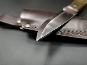 Brisa (EnZo) Bazárový produkt - Nôž Brisa Trapper 95 Elmax Scandi / Green Micarta / Sheath Bushcraft 95