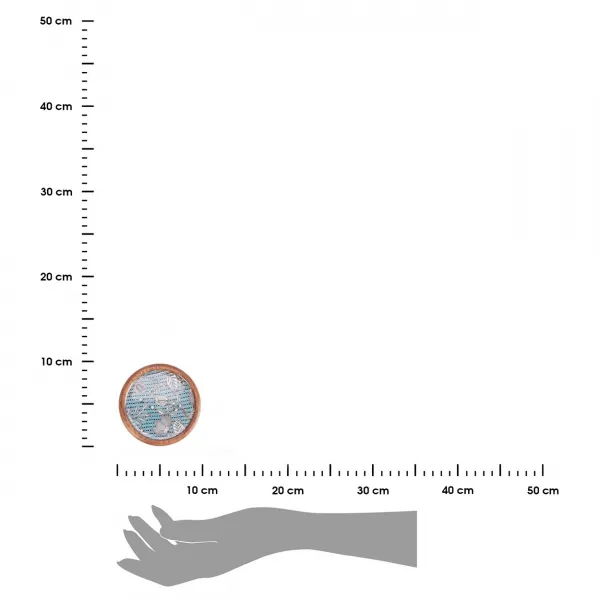 Koopman Sada 4 ks podtácok NOLIE I. mangové drevo/modrá