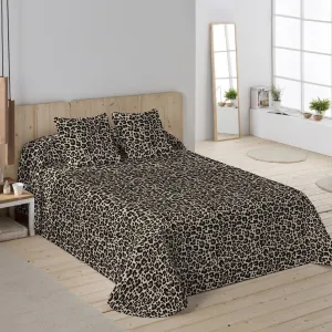 Prešívaná prikrývka na posteľ Léo s leoparďou potlačou