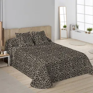 Prešívaná prikrývka na posteľ Léo s leoparďou potlačou