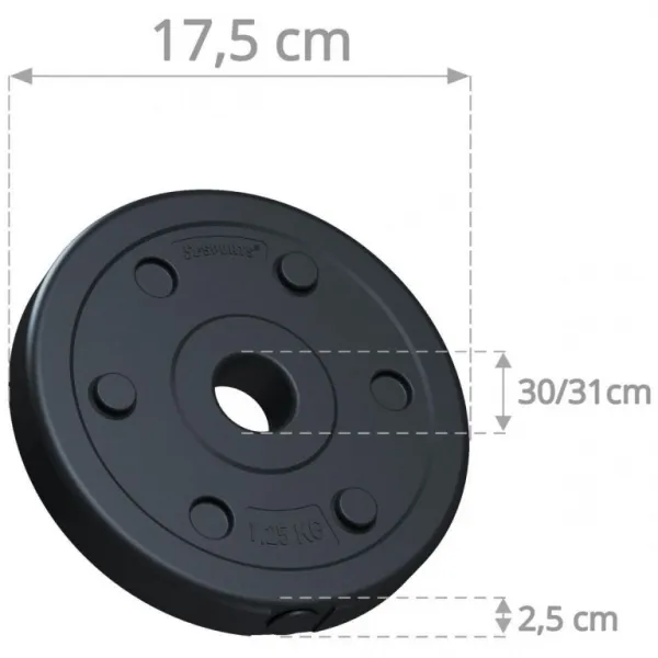 Sada plastových závaží ScSPORTS, 2 x 1,25 kg