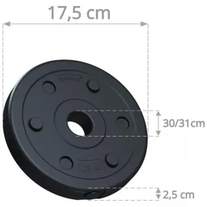 Sada plastových závaží ScSPORTS, 2 x 1,25 kg
