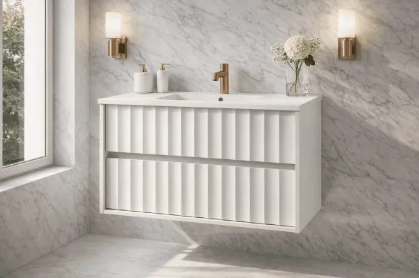 Elvisia Kúpeľňová skrinka s umývadlom NOA White U80 | 80 cm