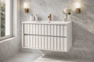 Elvisia Kúpeľňová skrinka s umývadlom NOA White U80 | 80 cm