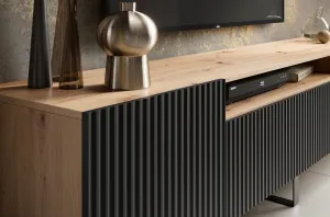 ArtAdrk TV stolík NOEMI | dub artisan / čierna