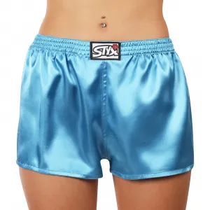 3PACK dámske trenky Styx klasická guma saténové viacfarebné (3L06307) M, trenírky