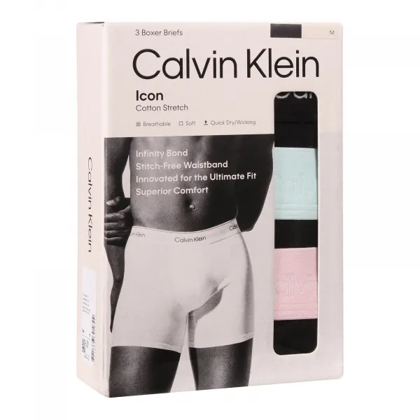 3PACK pánske boxerky Calvin Klein čierne (NB4394-3ZG) M, trenky