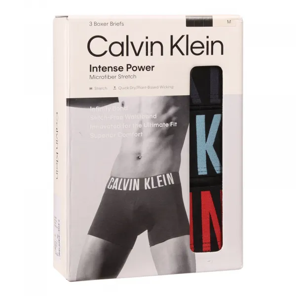 3PACK pánske boxerky Calvin Klein čierne (NB3612A-4W8) M, trenky