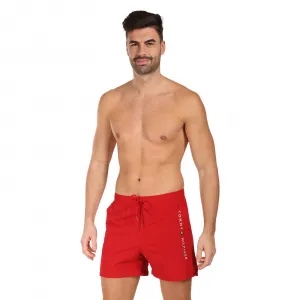 Pánske plavky Tommy Hilfiger červené (UM0UM03748 XLD) M