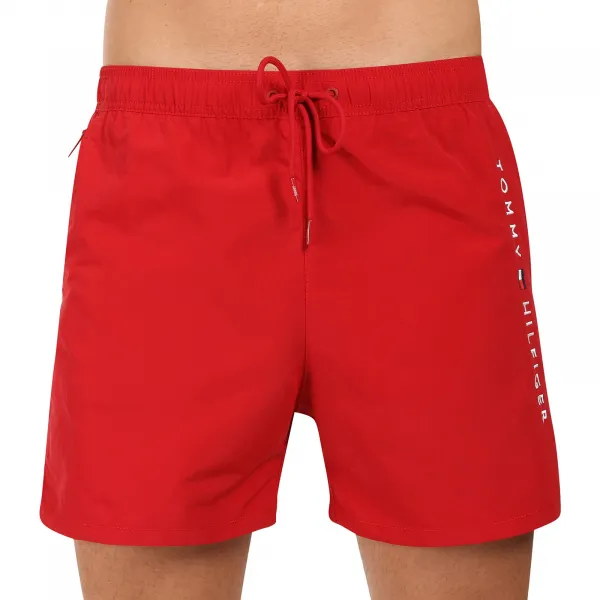 Pánske plavky Tommy Hilfiger červené (UM0UM03748 XLD) M