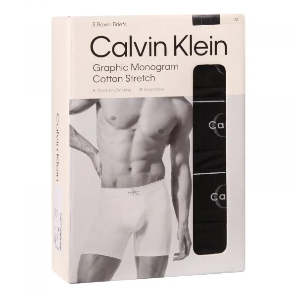 3PACK pánske boxerky Calvin Klein čierné (NB4473-UB1) M, trenky