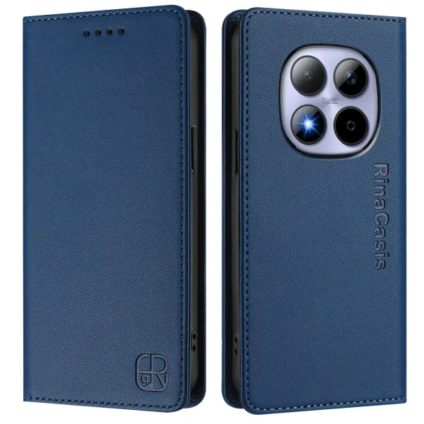 RINA Zaklápacie puzdro pre Xiaomi Redmi Note 15 Pro tmavomodré