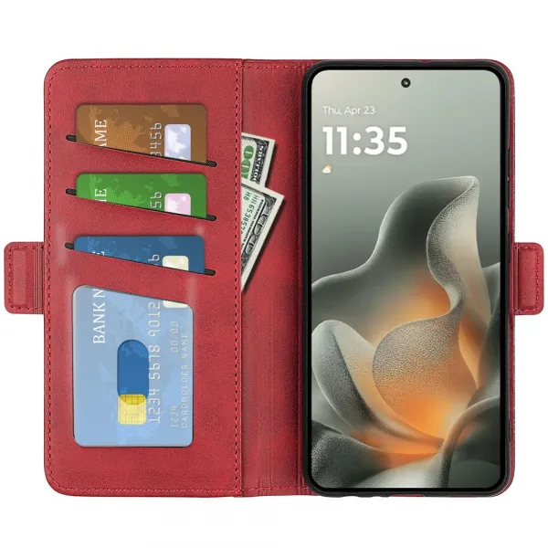 SIDE Peňaženkové puzdro pre Motorola Edge 70 červené