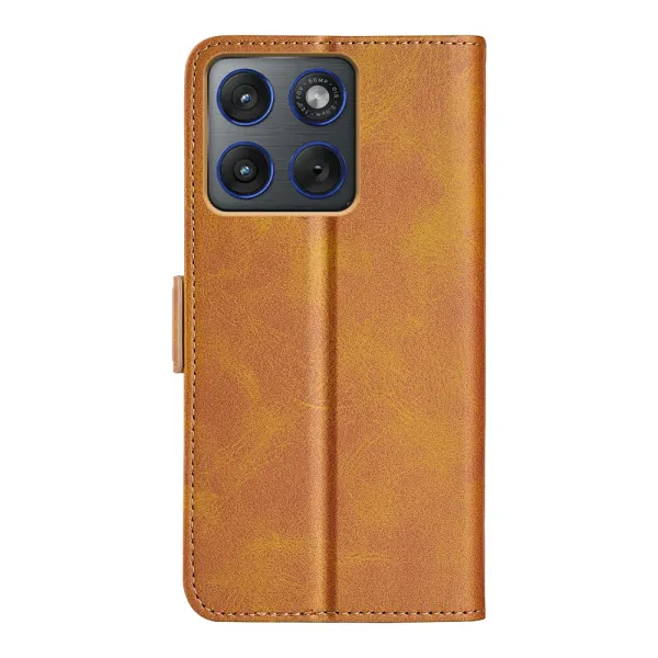 SIDE Peňaženkové puzdro pre Motorola Edge 70 svetlohnedé