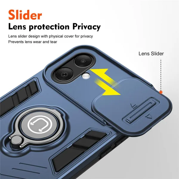 CAMPROTECT Obal s držiakom pre Samsung Galaxy A07 modrý