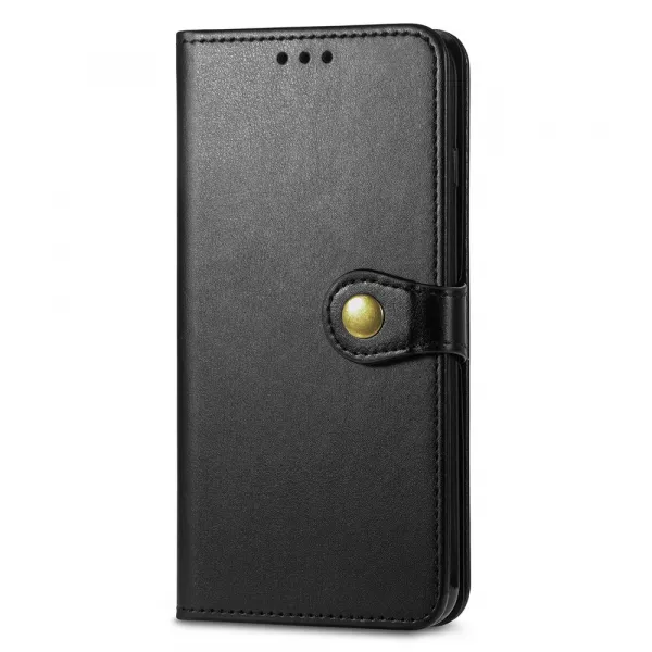 LEATHER BUCKLE Peňaženkový obal pre Xiaomi Redmi Note 15 Pro+ 5G / POCO M8 Pro 5G čierny