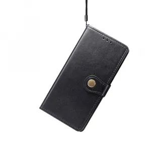 LEATHER BUCKLE Peňaženkový obal pre Xiaomi Redmi Note 15 Pro+ 5G / POCO M8 Pro 5G čierny