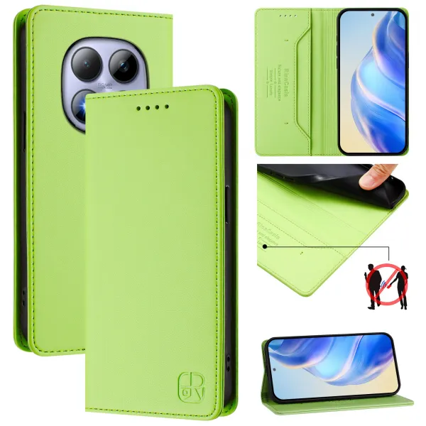 RINA Zaklápacie puzdro pre Xiaomi Redmi Note 15 Pro svetlozelené
