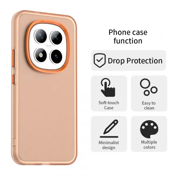 CANDY Ochranný obal pre Xiaomi Redmi Note 15 Pro 5G oranžový