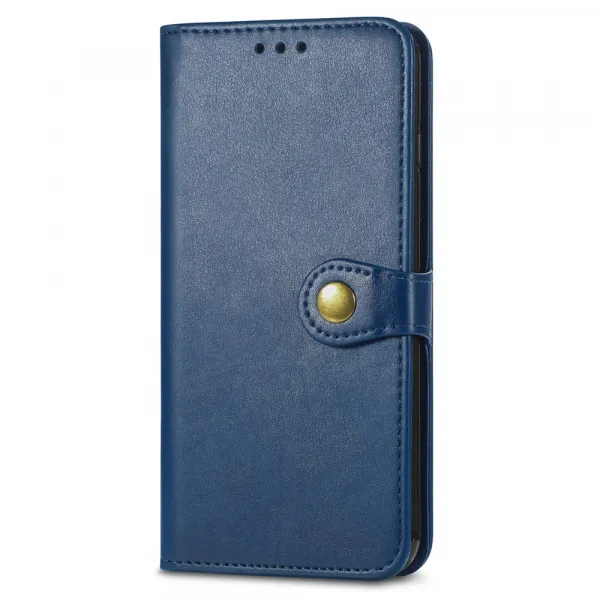 LEATHER BUCKLE Peňaženkový obal pre Xiaomi Redmi Note 15 Pro+ 5G / POCO M8 Pro 5G modrý
