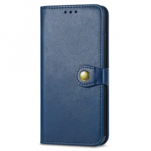 LEATHER BUCKLE Peňaženkový obal pre Xiaomi Redmi Note 15 Pro+ 5G / POCO M8 Pro 5G modrý