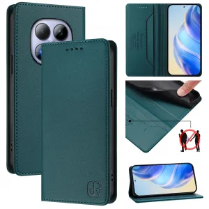 RINA Zaklápacie puzdro pre Xiaomi Redmi Note 15 Pro tmavozelené