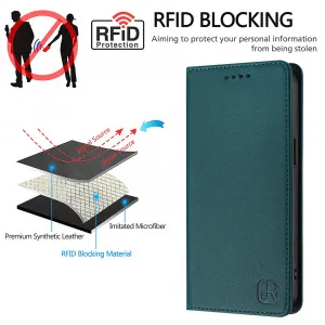 RINA Zaklápacie puzdro pre Xiaomi Redmi Note 15 Pro tmavozelené