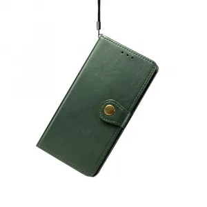 LEATHER BUCKLE Peňaženkový obal pre Xiaomi Redmi Note 15 Pro+ 5G / POCO M8 Pro 5G zelený