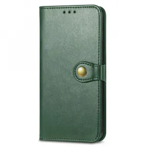 LEATHER BUCKLE Peňaženkový obal pre Xiaomi Redmi Note 15 Pro+ 5G / POCO M8 Pro 5G zelený