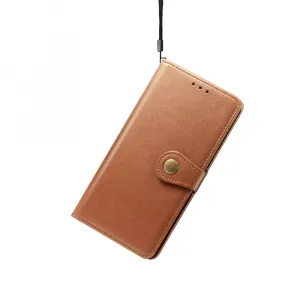 LEATHER BUCKLE Peňaženkový obal pre Xiaomi Redmi Note 15 Pro+ 5G / POCO M8 Pro 5G hnedý