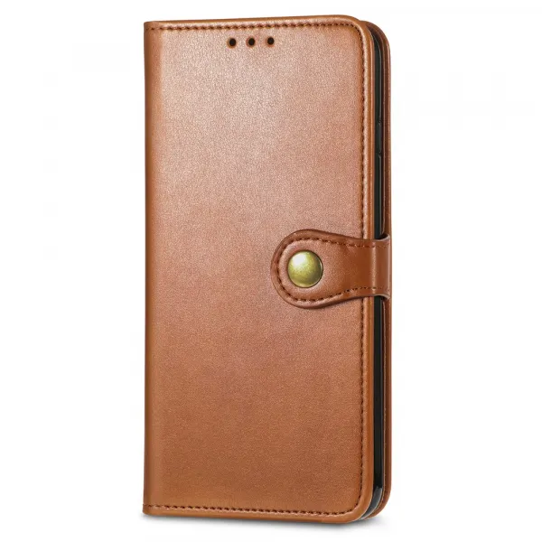 LEATHER BUCKLE Peňaženkový obal pre Xiaomi Redmi Note 15 Pro+ 5G / POCO M8 Pro 5G hnedý