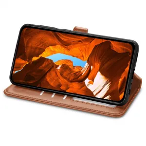 LEATHER BUCKLE Peňaženkový obal pre Xiaomi Redmi Note 15 Pro+ 5G / POCO M8 Pro 5G hnedý